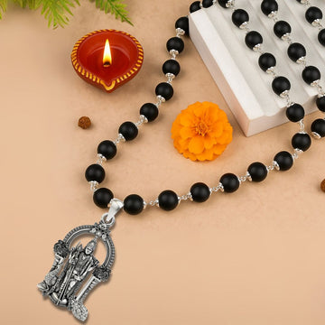 Certified Karungali Malai with Lord Murugan Pendant | Protection, Health & Success