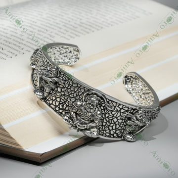 Mahabali Kada™- Silver Plated Divya Shakti Hanumanji Kada