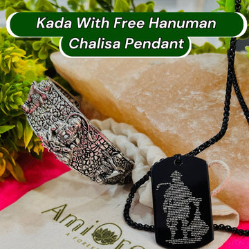 Hanuman Kada with Free Hanuman Chalisa Pendant – Embrace the Power of Lord Hanuman