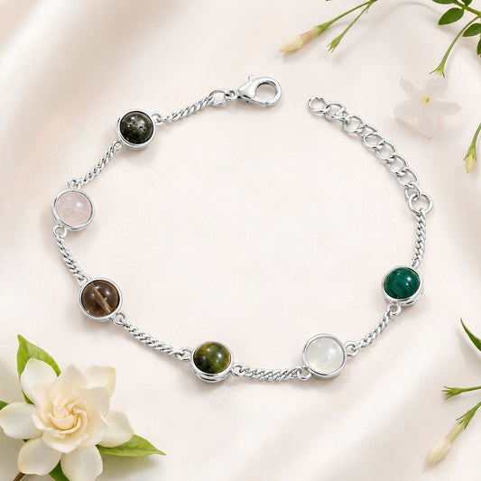 Silver Plated Dhan Siddhi Bracelet for Women | Prosperity, Luck & Success