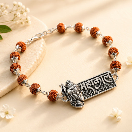 Silver Plated Mahakal Rakhi