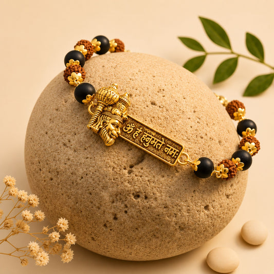 Gold Plated Hanuman Mantra Rakhi