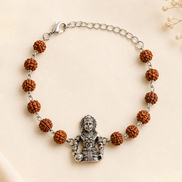 Silver Plated Bajrangbali with Gada Rakhi