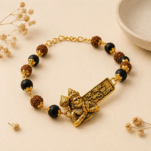 Gold Plated Hanuman Raksha Rakhi