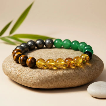 Money Magnet Bracelet with Citrine, Pyrite, Tiger Eye & Aventurine