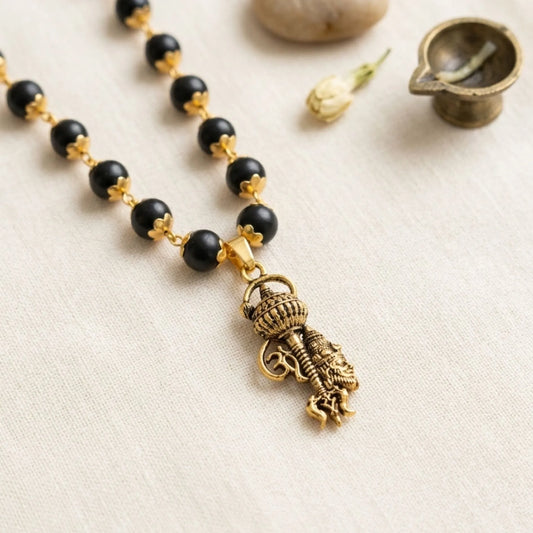 Om Hanuman Gada trishul Pendat with Karungali Malai (Govt. Certified)