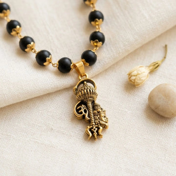 Om Hanuman Gada trishul Pendat with Karungali Malai (Govt. Certified)