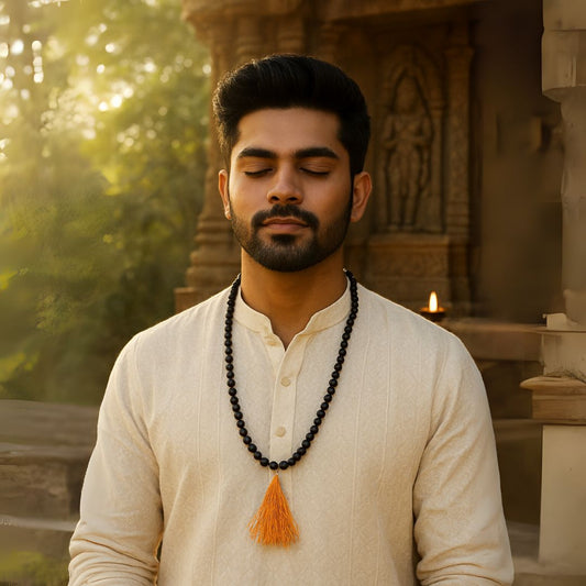Divya Karungali Malai – 108+1 Natural Ebony Wood Beads for Peace & Balance