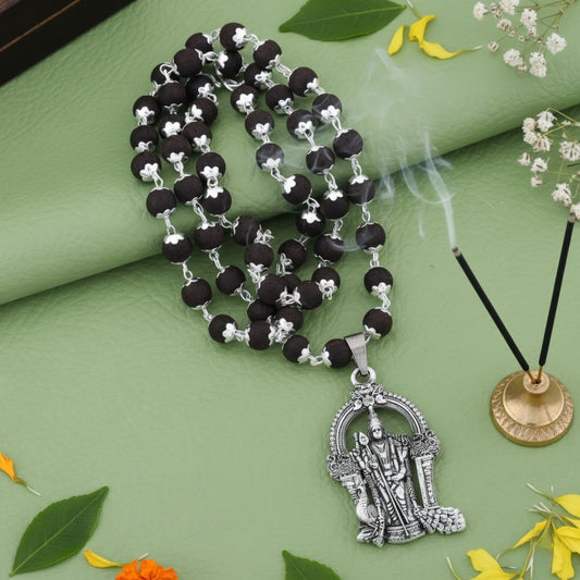Certified Karungali Malai with Lord Murugan Pendant | Protection, Health & Success