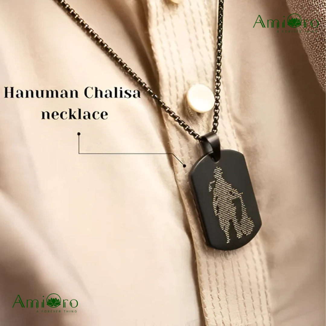 Gold Plated Hanuman Chalisa Pendant – Wear the Power of Lord Hanuman