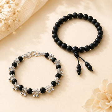 Karungali Bracelet Combo for Men & Women | Natural Wood & Tiny Bells