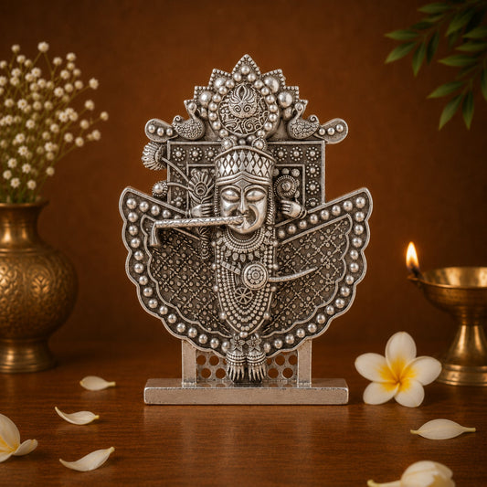 Silver Plated Sanwariya Seth Ji Idol for Car, Home & Office