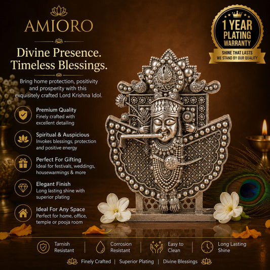Silver Plated Sanwariya Seth Ji Idol for Car, Home & Office
