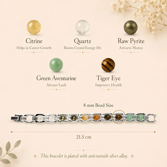 Dhan Yog Bracelet Silver Chain | Financial Growth & Success