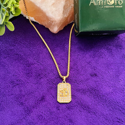 Gold Plated Om Diamond Pendant with Chain ( Limited Time Offer )