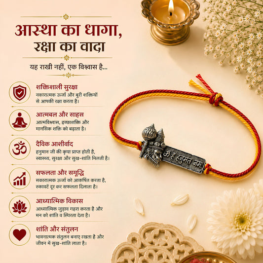 Hanuman Ji Shakti Rakhi with Pavitra Dhaga | Raksha Bandhan Special
