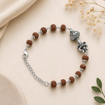 Silver Plated Shiv Trishul with Gada Rakhi | Divine Protection
