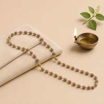 Silver Plated Tulsi Mala | Peace, Devotion & Spiritual Energy