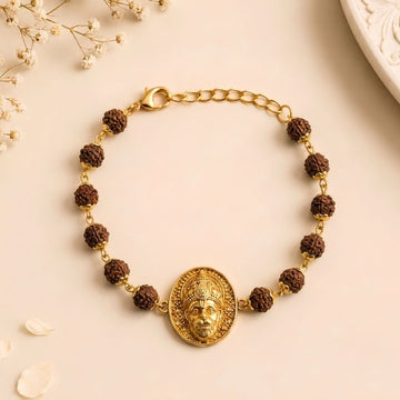 Gold Plated Mahabali Hanuman Rakhi for Brother | Protection, Courage & Faith