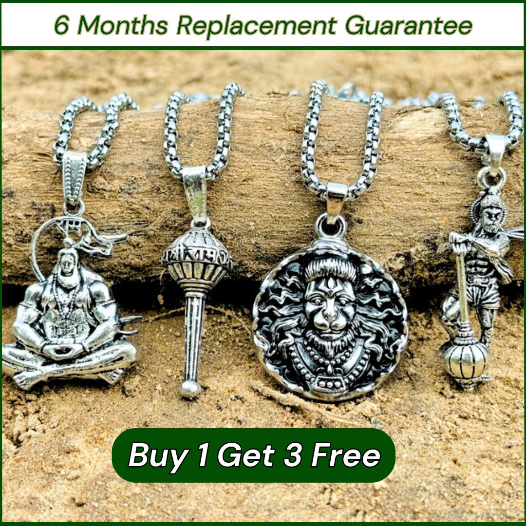 Lord Hanuman Pendant Combo |Buy 1, Get 3 Free