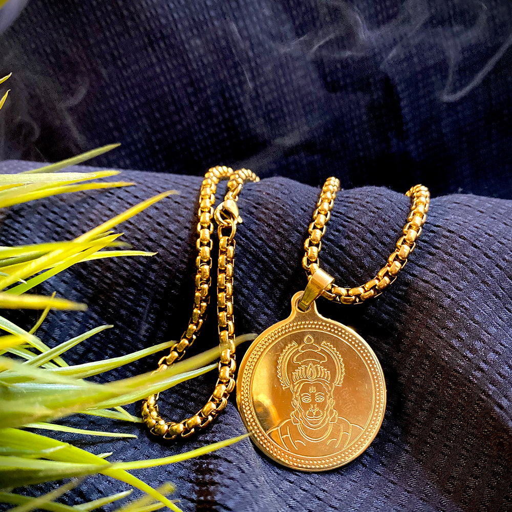 HANUMAN JI PREMIUM GOLD PENDANT WITH CHAIN