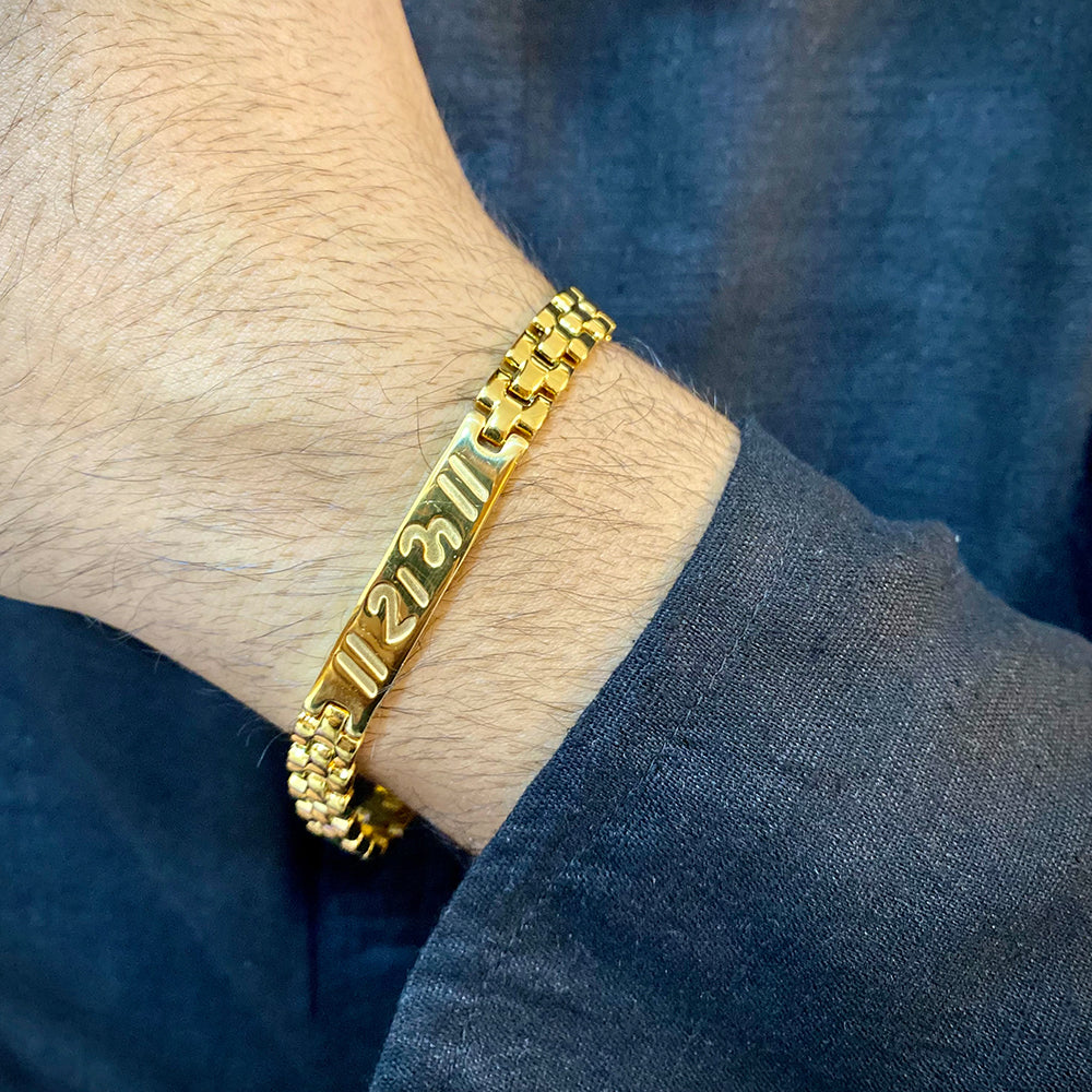 RAM CARVING PREMIUM GOLD BRACELET LOOSE FIT