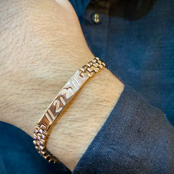 RAM CARVING PREMIUM ROSE GOLD BRACELET LOOSE FIT  WITH SLEEK DESIGN