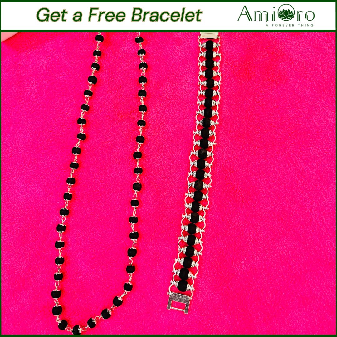 Buy Certified Silver Plated Karungali Malai & Get a Free Bracelet