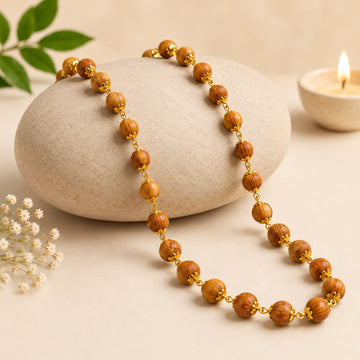 Gold Cap Devadaru Mala | Protection, Peace & Positive Energy