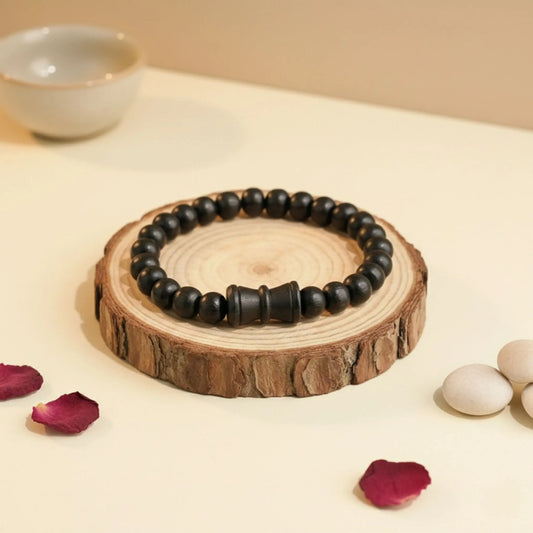 Karungali Malai Damru Bracelet with Govt. Certification