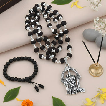Karungali Bracelet & Murugan Pendant Malai Combo | Peace, Prosperity & Spiritual Growth