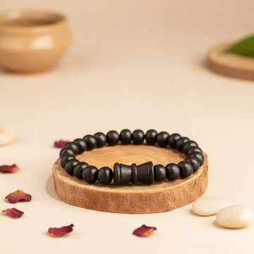 Karungali Malai Damru Bracelet with Govt. Certification