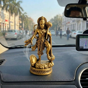 Divine Hanuman Ji Idol with Gada | Strength, Protection & Blessings ( Gold Plated )